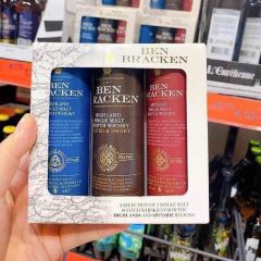  Bộ 3 chai rượu whisky Ben Bracken 50ml 