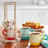 Bộ cốc kèm giá 5 món The Pioneer Woman Ditsy