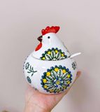 Bộ 3 hũ đựng gia vị con gà kèm khay thìa Tregoer