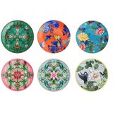 Bộ sưu tập đĩa tròn 20cm Wonderlust sứ xương viền vàng 22K