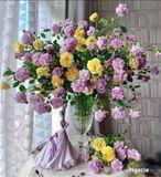 Bình hoa pha lê cao cấp Camelia có chân cao 30cm