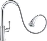 Vòi bồn rửa chén nóng lạnh Grohe Gloucester vòi phun kéo ra