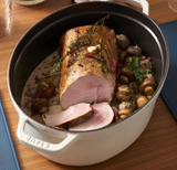 Nồi gang đúc Oval Staub 29cm - 4,5L màu trắng