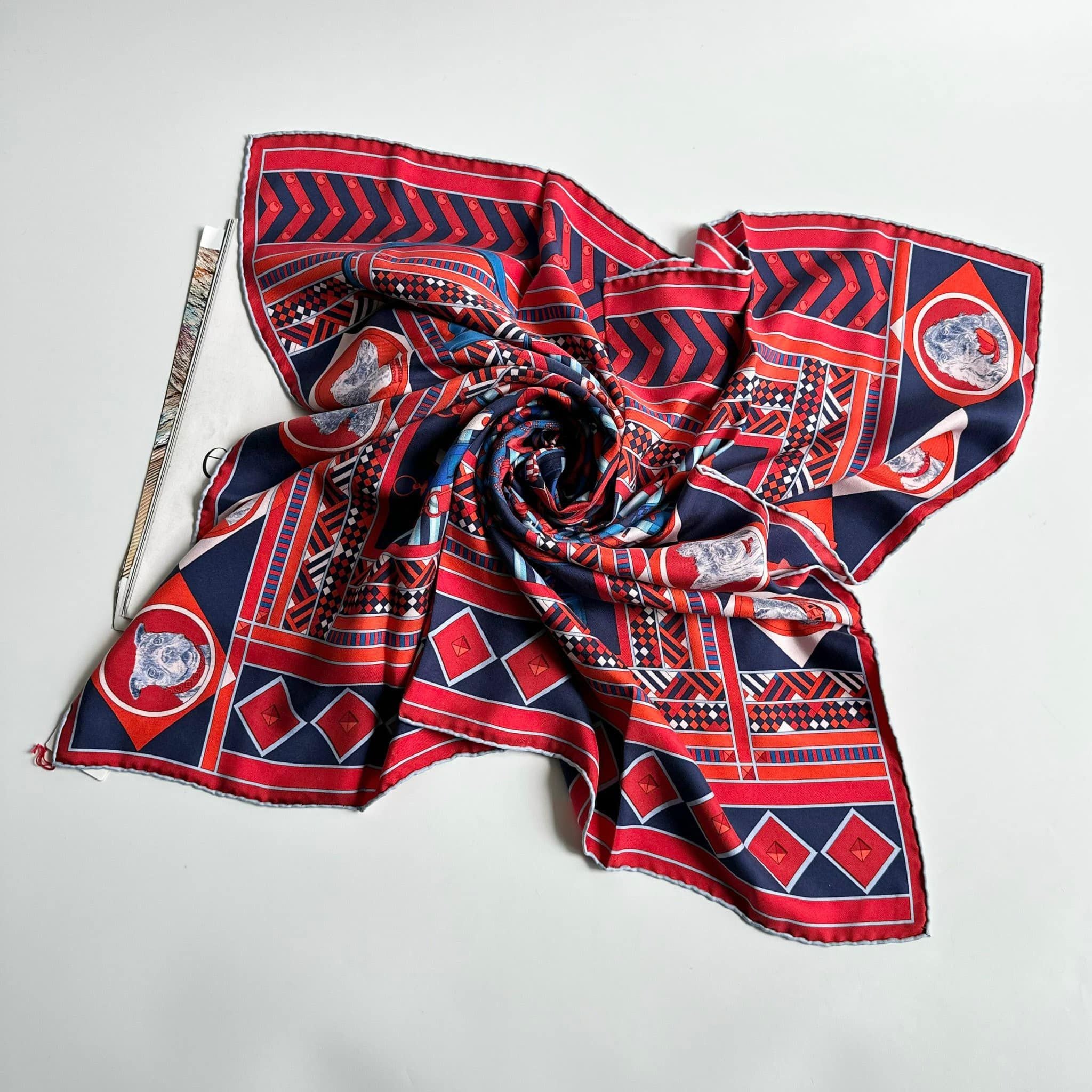 Khăn Hermes 4 mẫu 90x90