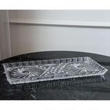 Khay pha lê mài chữ nhật Bohemia