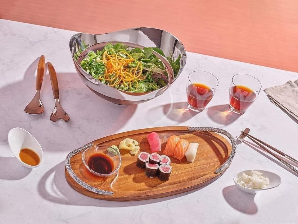 Khay phục vụ kèm bát nhỏ Nambe