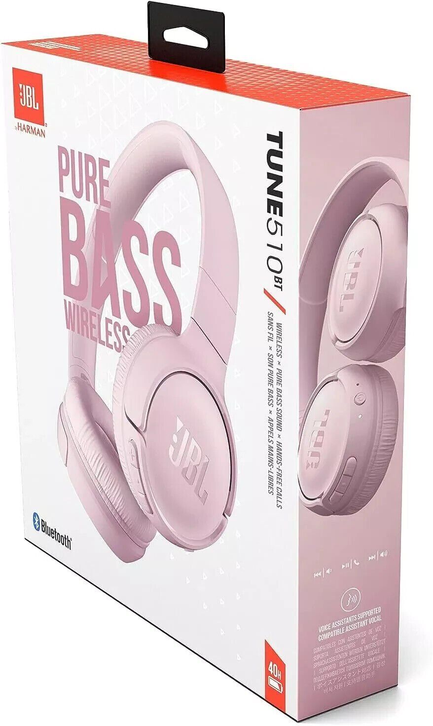 Tai nghe Bluetooth không dây JBL Tune 510BT màu hồng