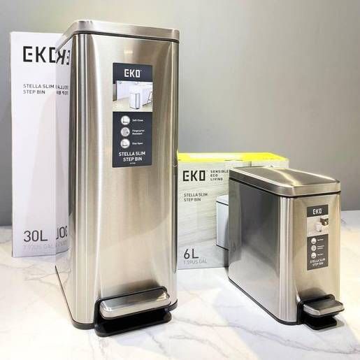Thùng rác Eko chống bám vân tay Stella Slim Step