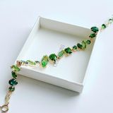 Lắc tay Gema Swarovski xanh lá