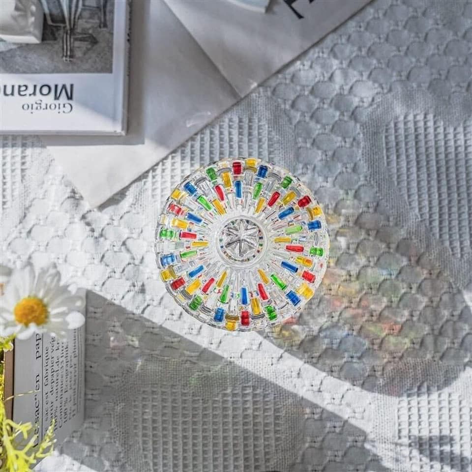 Tô pha lê cầu vồng có chân Magcolor 15cm