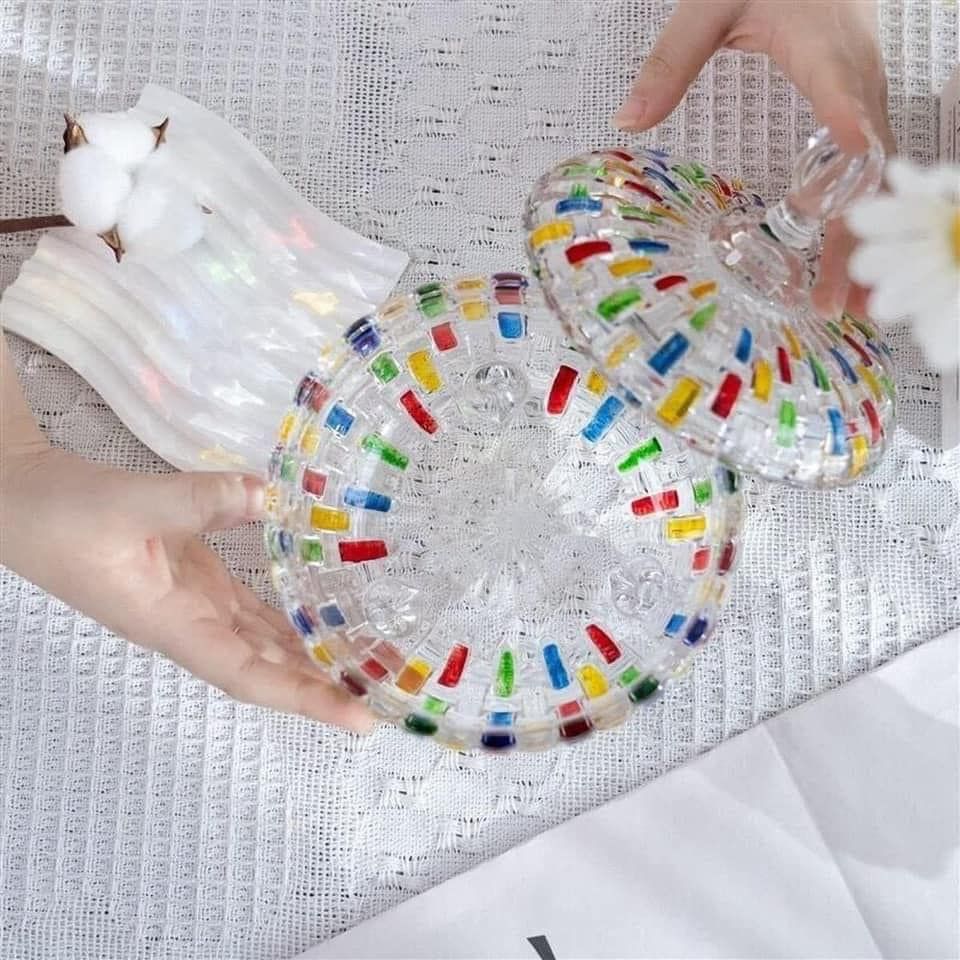 Tô pha lê cầu vồng có chân Magcolor 15cm