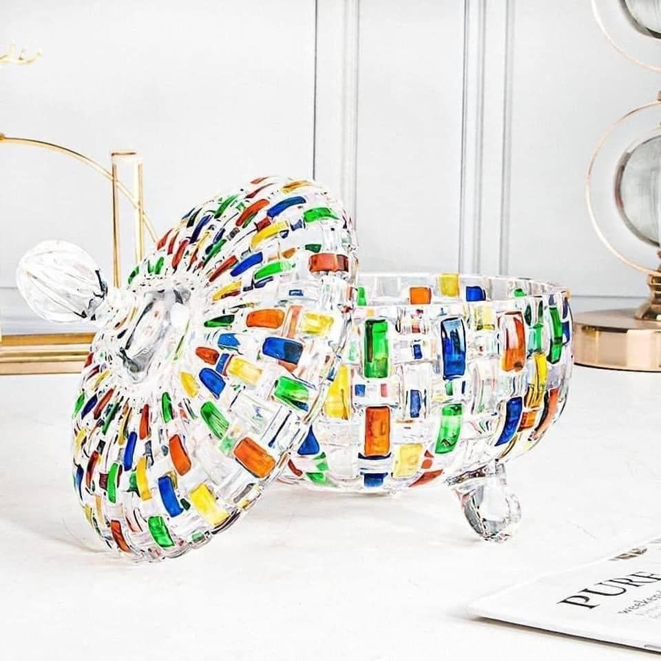 Tô pha lê cầu vồng có chân Magcolor 15cm