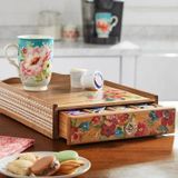Hộp gỗ đựng cafe & trà The Pioneer Woman Wildflower Whimsy Coffee Pod Organizer