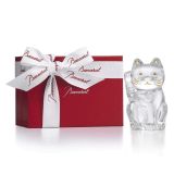 Tượng mèo may mắn chiêu lộc tài pha lê Baccarat