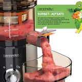 Máy ép chậm Arendo miệng to - 2 lõi: Lưới ép + Lưới làm kem