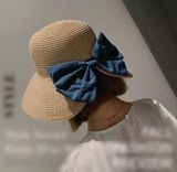 Mũ cói chống nắng mix nơ