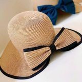 Mũ cói chống nắng mix nơ