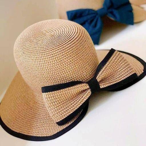 Mũ cói chống nắng mix nơ