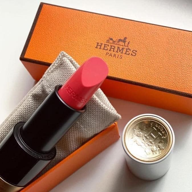 Son Hermes Satin 36 Corail Flamingo màu hồng cam