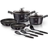 Bộ nồi chống dính 10 món Berlinger Haus Black Carbon Pro