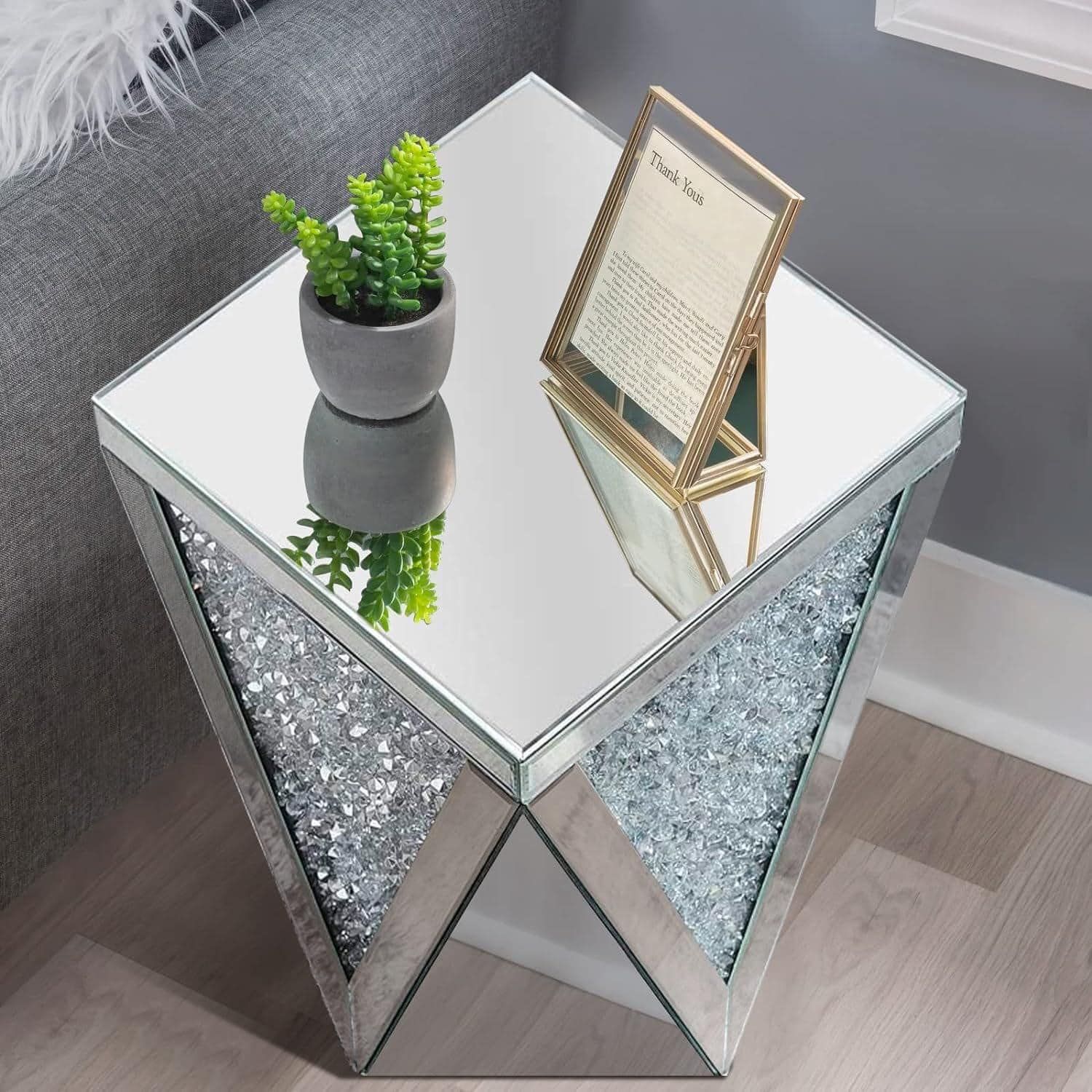 Bàn cà phê pha lê kim cương cao cấp