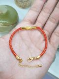 Vòng tay túi tiền Mini Pixiu / Piyao bằng vàng 24K