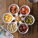 Bộ hũ chia đĩa đựng trái cây đĩa Bắc Âu có chân đế
