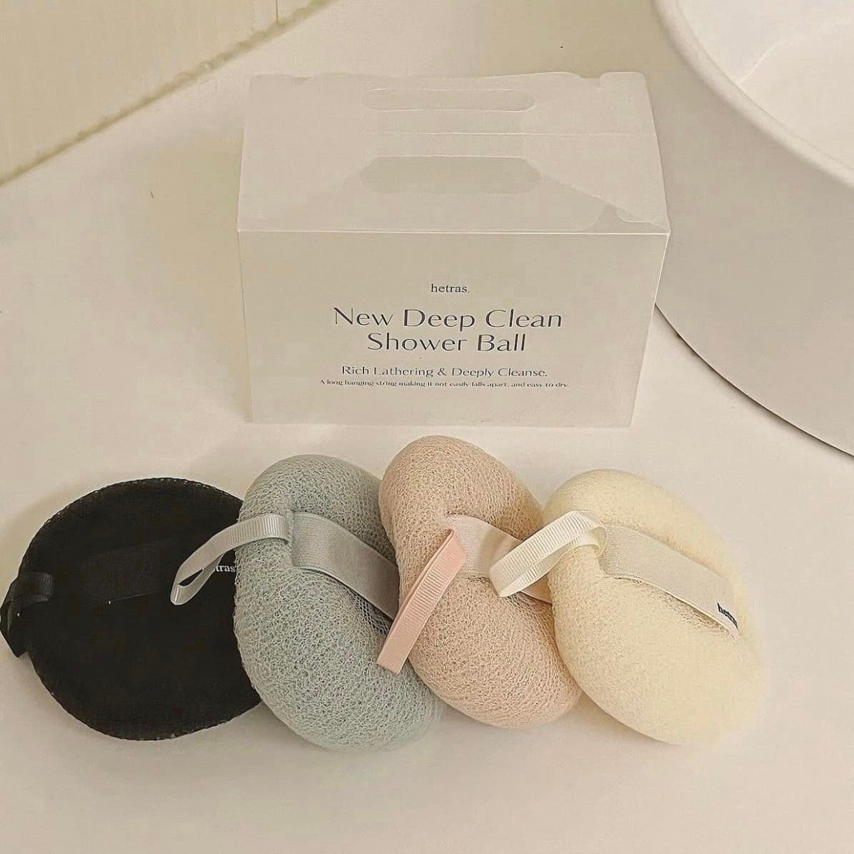 Bộ 4 bông tắm của nhà Hetras Korea