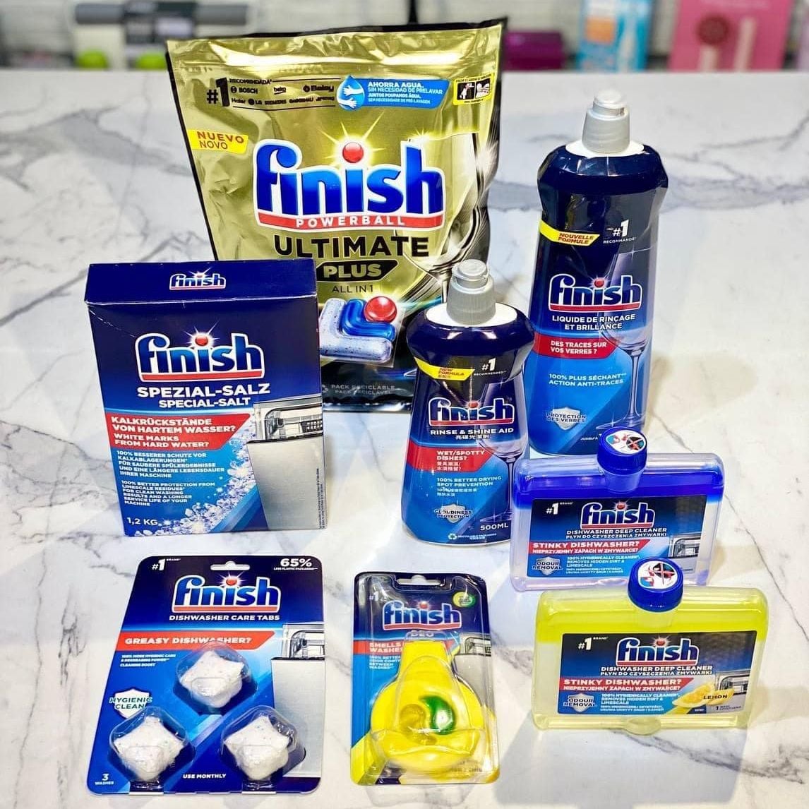 Bộ đầy đủ 8 món Finish cho máy rửa bát