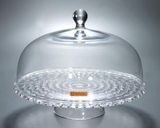 Khay Nachtmann Bossa Nova 99528 - 32cm (có kèm nắp đậy 32cm) đựng đồ ăn tráng miệng, bánh mứt kẹo, hoa quả pha lê Đức