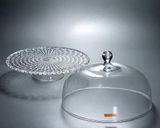 Khay Nachtmann Bossa Nova 99528 - 32cm (có kèm nắp đậy 32cm) đựng đồ ăn tráng miệng, bánh mứt kẹo, hoa quả pha lê Đức