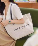 Túi vải đeo chéo vai tote Longchamp Paris Roseau