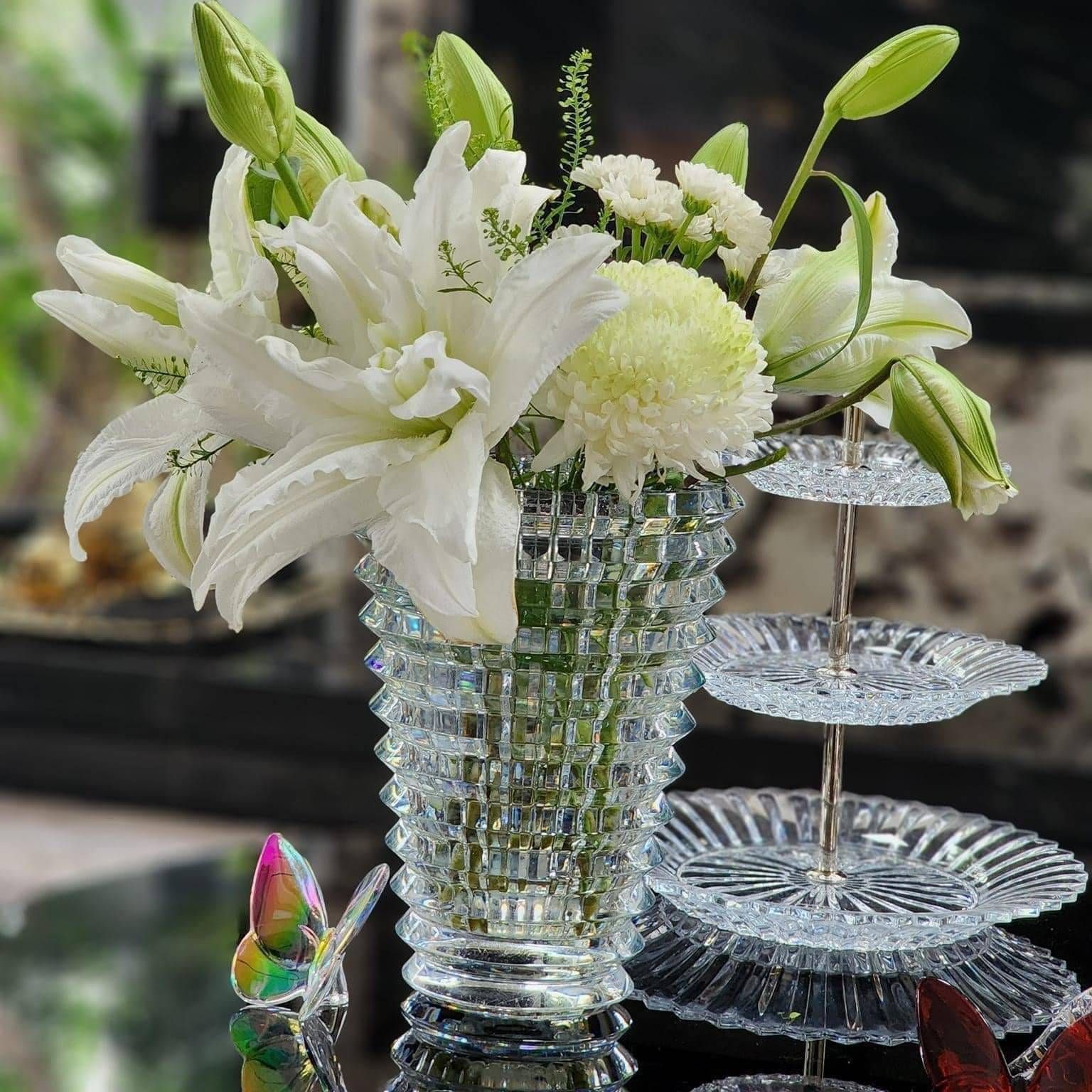 Lọ hoa dáng tròn Baccarat size M cao 24cm