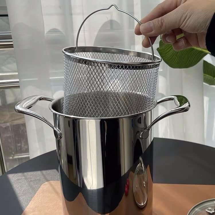 Nồi luộc mỳ, luộc hải sản có lưới lọc CM Germany