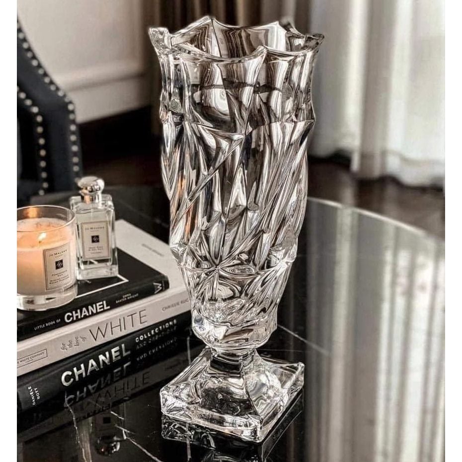 Lọ hoa cao cấp Bohemia Flamenco chân đế cao 38cm