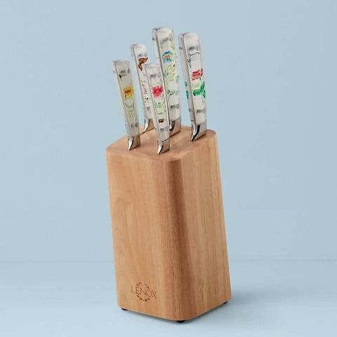 Bộ dao 6 món kèm đốc Lenox Butterfly Meadow