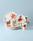 Bộ đĩa cốc 18 món Lenox Butterfly Meadow Holiday