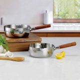 Bộ 2 chảo thép không rỉ Yoshikawa Stainless Steel Yukihira
