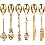 Bộ thìa cà phê mạ vàng 6 chiếc Alisveristime