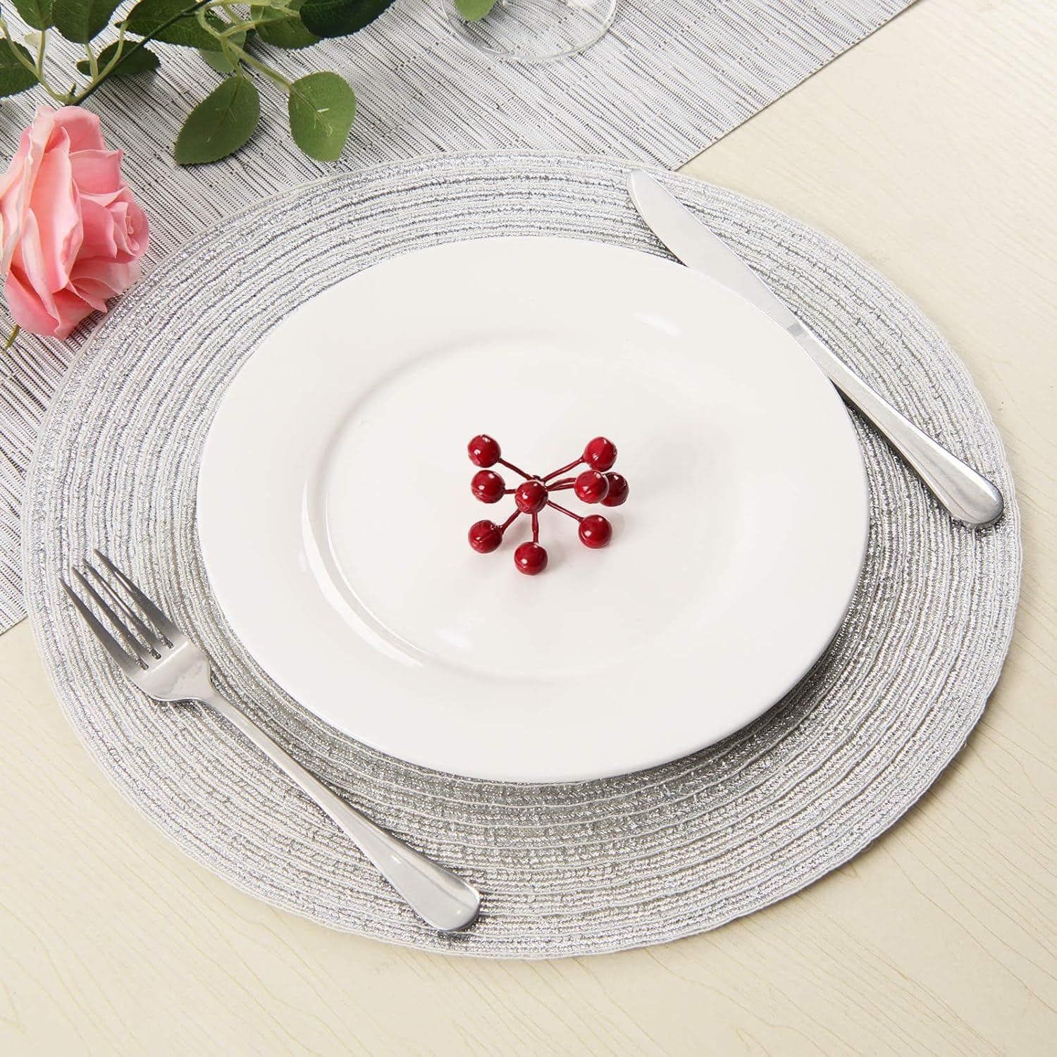 Bộ tấm lót bàn ăn 6 miếng hình tròn Shacos