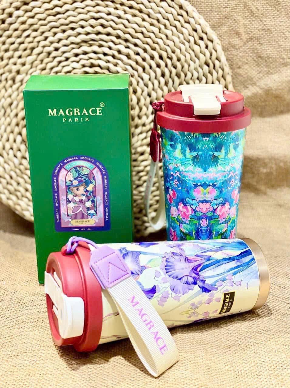 Cốc giữ nhiệt Magrace Paris 500ml kèm ống hút