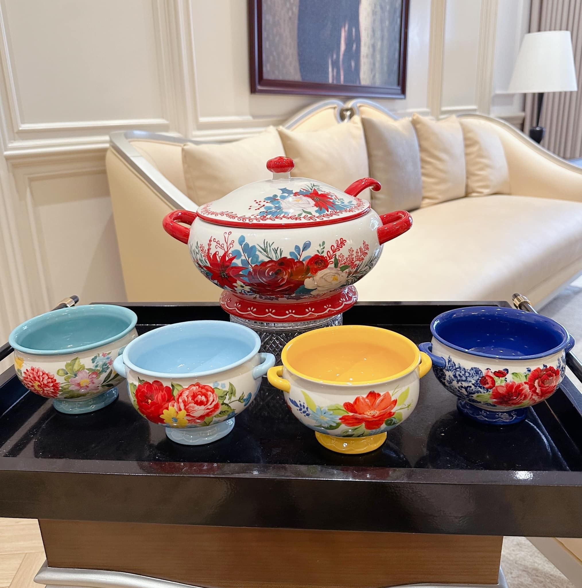 Bộ âu và bát soup kèm muôi The Pioneer Woman