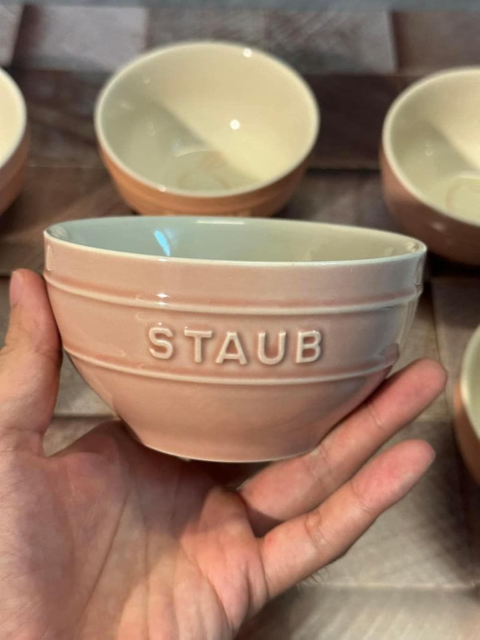 Bộ 6 bát Staub ăn cơm thỏ hồng siêu xinh