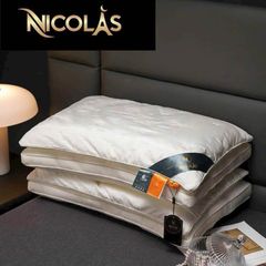 Gối Telcel trần bông tơ tằm 2 lớp Nicolas
