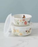 Hộp đựng thực phẩm tròn Lenox ButterButterfly Meadow