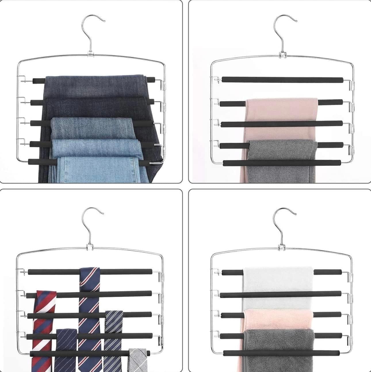 Bộ 3 móc treo khăn, treo quần Songmics tiết kiệm không gian