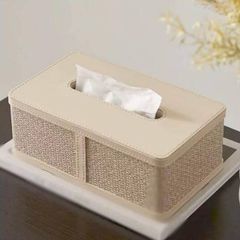 Hộp đựng khăn giấy chữ nhật da cao cấp