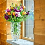 Lọ hoa pha lê Bohemia Diamond 25cm