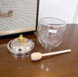 Hũ mật ong thủy tinh 2 lớp Godinger Pomegranate