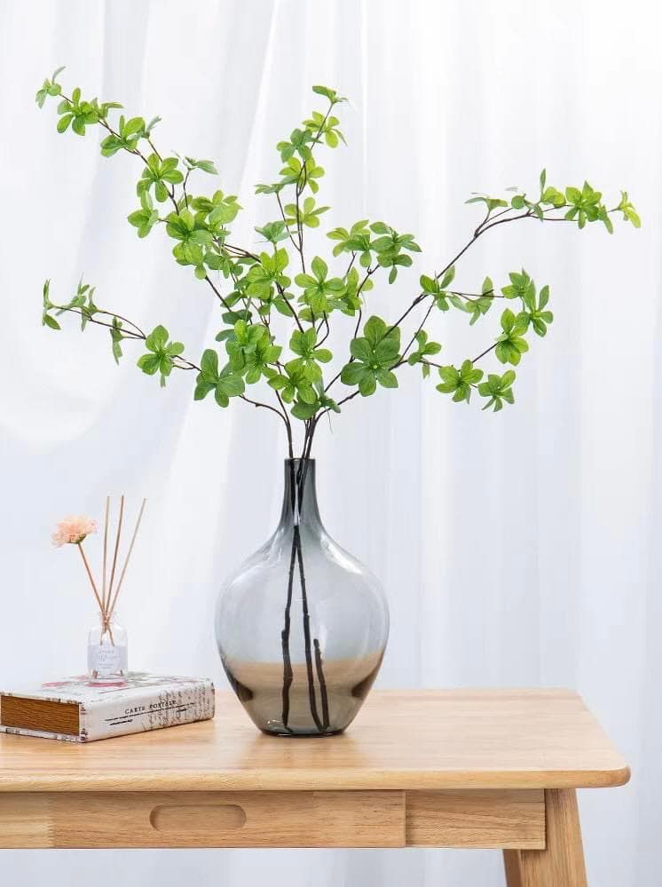 Lọ hoa thuỷ tinh cao cấp 2 màu xanh và khói